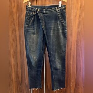 R13 Cropped Crossover Jeans